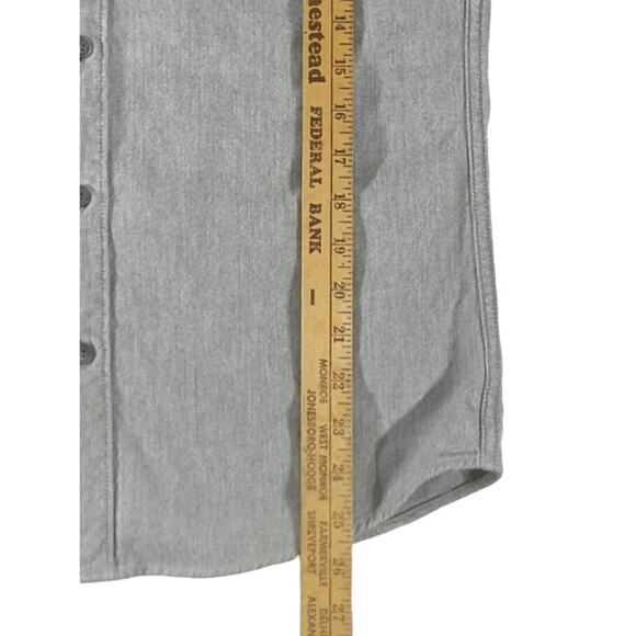 Eddie Bauer Mens Flannel Button Up Shirt Size Small Light Heather Gray - Picture 6 of 7